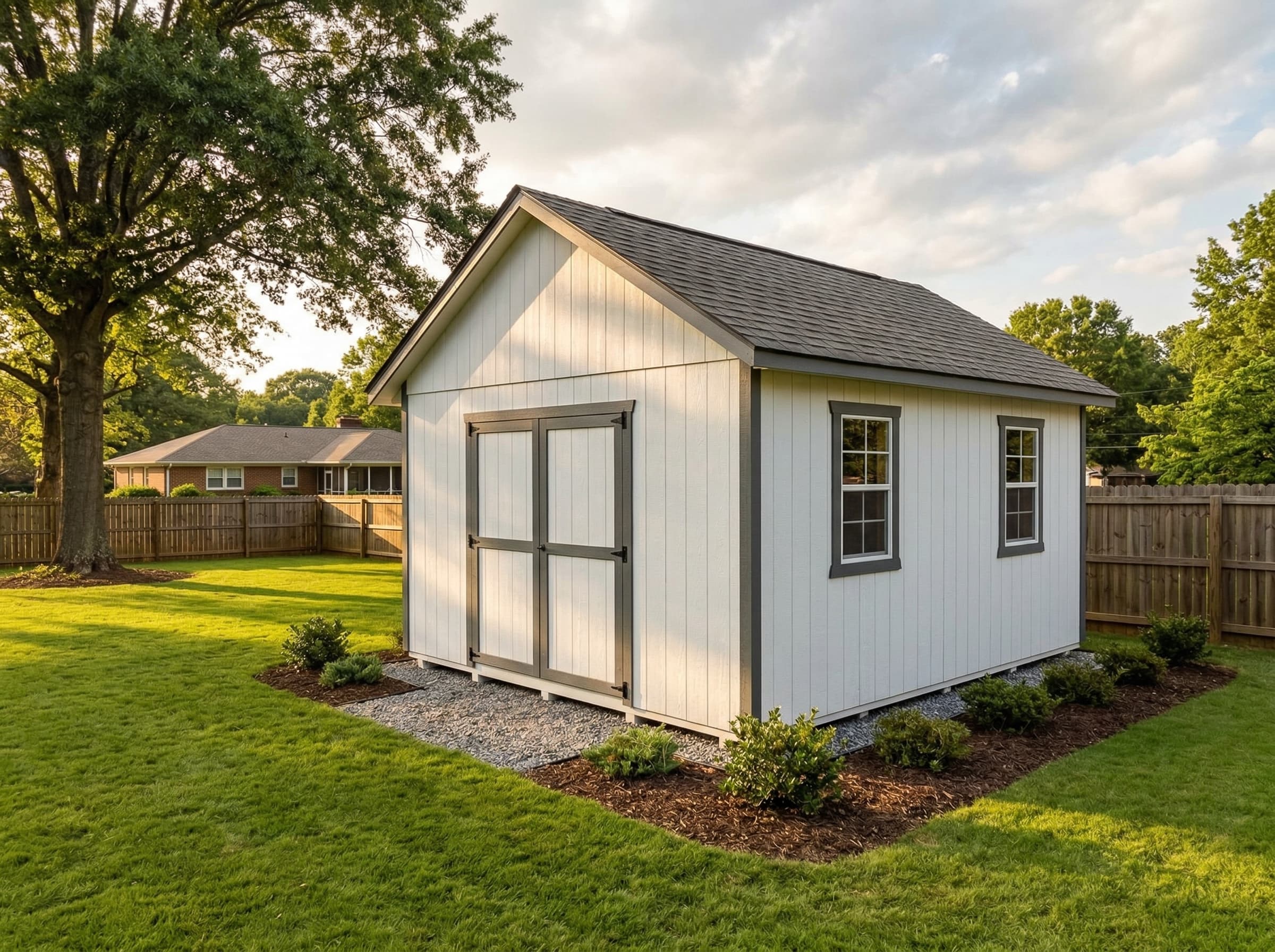 16×24 Gable Garage — photorealistic render